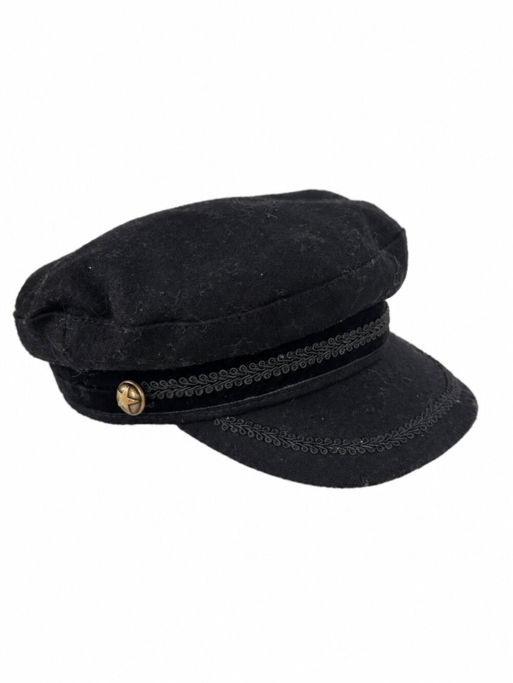 Lauren by Ralph Lauren Black Train Conductor Hat | One Size